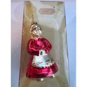 Vintage Mrs. Claus Mercury Glass Christmas Ornament